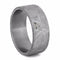 2-Stone Black Diamond, Gibeon Meteorite 10mm Comfort-Fit Matte Titanium Wedding Band, Size 8.5