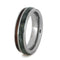 Nephrite Jade, Natural Redwood 5mm Comfort-Fit Titanium Wedding Band