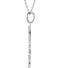 Petite Diamond Treble Clef Rhodium Plate 14k White Gold Pendant Necklace, 16" (.25 Cttw)