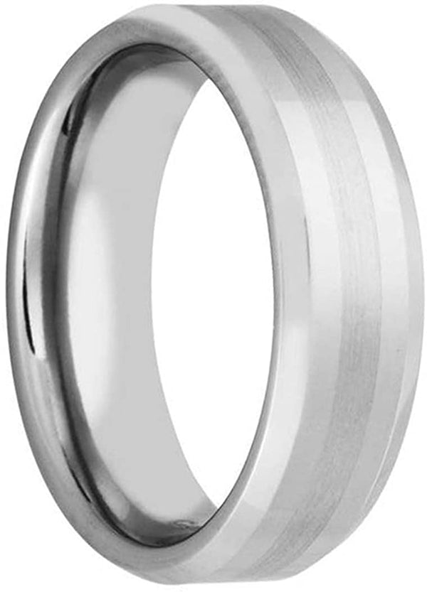 Men's Cobalt, Dual-Finish 7mm Comfort Fit Band, Size 11