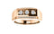 Men's 3 Stone Bright Set Diamond 14k Rose Gold Band, Size 11 (.50 Cttw, GH Color, I1 Clarity)