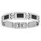 Men's High Polish, Two-Tone Black Carbon Fiber Bracelet, Stainless Steel, 8.5"