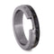 Tailored Gibeon Meteorite, Dinosaur Bone 5mm Comfort-Fit Matte Titanium Wedding Band