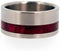 Interchangeable Redwood Inlay 10mm Comfort Fit Brushed Titanium Ring, Size 8