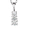 3-Stone Diamond Rhodium Plated 14k White Gold Pendant Necklace, 18"(1/6 Ctw, GH, I1)