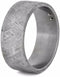 2-Stone Black Diamond, Gibeon Meteorite 10mm Comfort-Fit Matte Titanium Wedding Band, Size 14.25