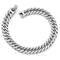 Men's Rhodium Plated 14k White Gold 9mm Curb Chain Bracelet, 8"