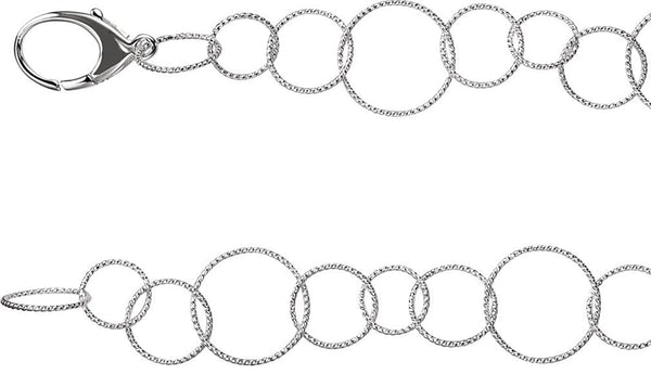 Sterling Silver Twisted Link Chain Necklace, 18''