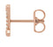 14k Rose Gold Diamond Letter 'Z' Initial Stud Earring (Single Earring) (.07 Ctw, GH Color, I1 Clarity)