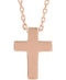 Petite Cross 14k Rose Gold Pendant Necklace 16" and 18"