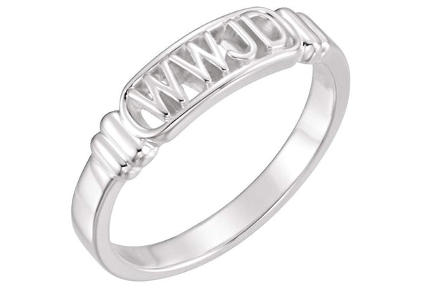 Sterling Silver 'What Would Jesus Do' WWJD Ring