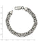 Men's Polished and Textured Stainless Steel Link Bracelet, 8.25"