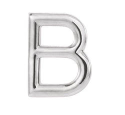 Initial Letter 'B' Sterling Silver Stud Earring (Single Earring)