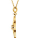 Diamond Vintage Dangle 14K Yellow Gold Pendant Necklace, 18" (1/6 Cttw)