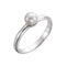 White Freshwater Cultured Pearl Solitaire Ring, Rhodium-Plated 14k White Gold (5.5-6mm) Size 7