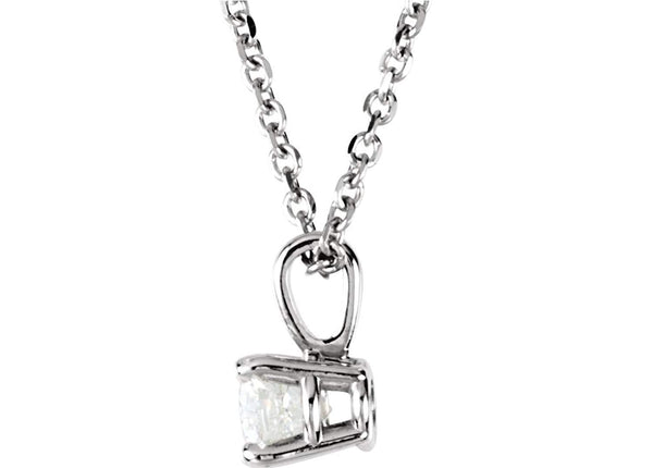 Diamond Pendant Necklace in 14k White Gold, 18" (1/4 Cttw)