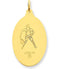 24k Gold-Plated Sterling Silver St. Christopher Tennis Medal