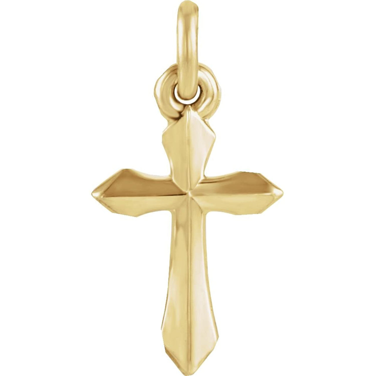 Passion Cross 14k Yellow Gold Pendant (13.5x7 MM)