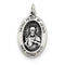 Sterling Silver Antiqued Sacred Heart Of Jesus Medal (22X15MM)