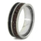 Red Stardust Concrete, Black Box Elder 8mm Comfort-Fit Titanium Ring