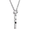 Diamond Teardrop 14k White Gold Pendant Necklace, 16" (0.125 Cttw)