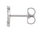 Platinum Diamond Letter 'Q' Initial Stud Earring (Single Earring) (.08 Ctw, GH Color, SI2-SI3 Clarity)