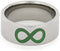 Glow in the Dark Infinity Symbol 8mm Comfort-Fit Titanium Ring, Size 7.25