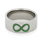 Glow in the Dark Infinity Symbol 8mm Comfort-Fit Titanium Ring