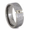 2-Stone Diamond, Gibeon Meteorite 8mm Comfort-Fit Titanium Wedding Band