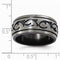 Ave 369 Edward Mirell Black Titanium and Brushed Titanium 10mm Wedding Band