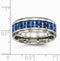 Titanium, Blue and white Carbon Fiber Inlay 8mm Comfort-Fit Band, Size 10.5