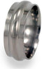 Custom Profile, Flying Saucer Titanium Ring 8mm Comfort Fit