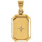 14k Yellow Gold Rectangle Diamond Statement Locket