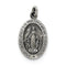 Sterling Silver Antiqued Miraculous Medal Charm Pendant (20X10 MM)