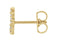 14k Yellow Gold Gold Diamond Letter 'C' Initial Stud Earring (Single Earring) (.06 Ctw, GH Color, I1 Clarity)