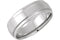 Grooved Flat Edge Comfort Fit 14k White Gold Band 7.5mm, Size 19