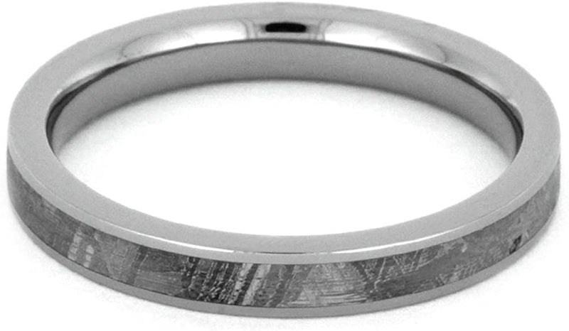 Gibeon Meteorite Comfort-Fit Titanium Band, His and Hers Wedding Set, M13.5-F6
