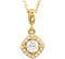 Diamond Halo Round Pendant Necklace in 14k Yellow Gold, 18" (1/3 Cttw)