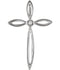 Diamond Solitaire Knot Cross Pendant, Rhodium-Plated 14k White Gold (.01 Ct, G-H Color, SI1 Clarity)