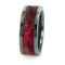 Magenta Burl Inlay 8mm Comfort-Fit Titanium Interchangeable Band, Size 10