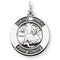 Sterling Silver Antiqued St. Mark Medal (21X16MM)