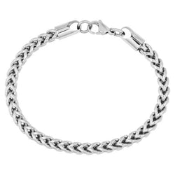 Men's Hand-Braided Link Bracelet, Stainless Steel, 8.5"
