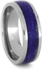 Lapis Lazuli 8mm Comfort-Fit Titanium Wedding Band, Size 5