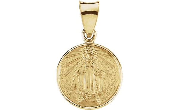 18k Yellow Gold Miraculous Medal (13 MM)