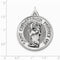 Ave 369 Sterling Silver Antiqued and Brushed St. Christopher Medal