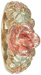 The Men's Jewelry Store (for HER) Rose Flower Band 10k Yellow Gold, 12k Green Gold, 12k Rose Gold Black Hills Gold Motif