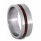 Ruby Redwood Inlay 8mm Comfort-Fit Matte Titanium Wedding Band