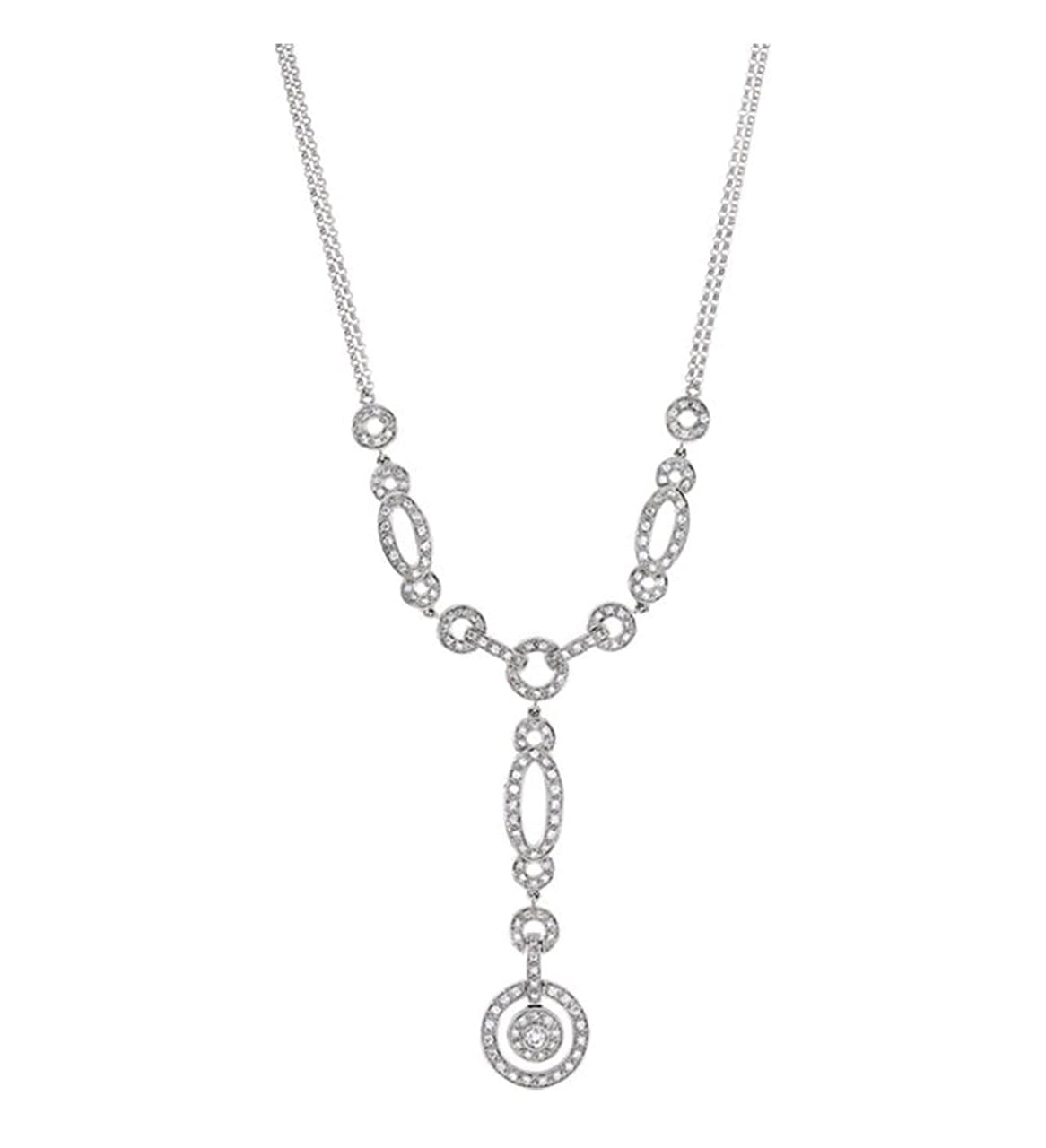 14k White Gold 1 Cttw. Diamond Necklace