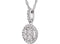 Diamond Halo Cluster 14K White Gold Pendant Necklace, 18" (1/2 Cttw)