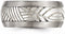 Casted Collection Titanium and Sterling Silver Inlay 11mm Leaf Two-Tone Band, Size 13